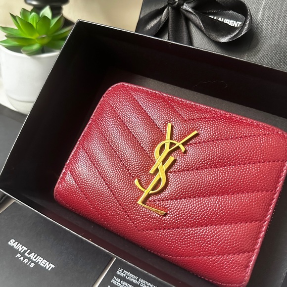 SOLD - 💎AUTH Saint Laurent YSL CASSANDRE ZIP AROUND WALLET - Picture 6 of 15